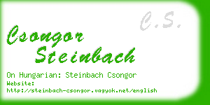 csongor steinbach business card